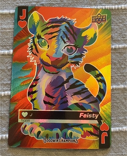 2021 Upper Deck Goodwin Champions Playing Cards #J Feisty Tiger — front