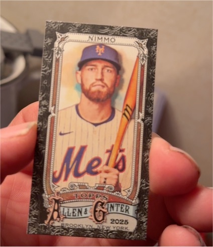 2025 Topps Allen & Ginter #238 Brandon Nimmo Mini Black Border — front