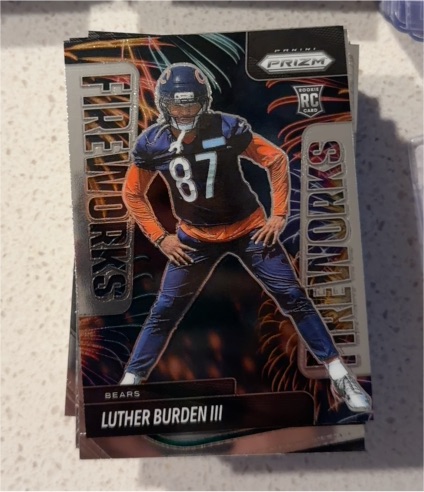2025 Panini Prizm #20 Luther Burden III Fireworks Rookie — front