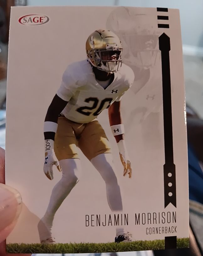 2025 Sage Football #189 Benjamin Morrison — front