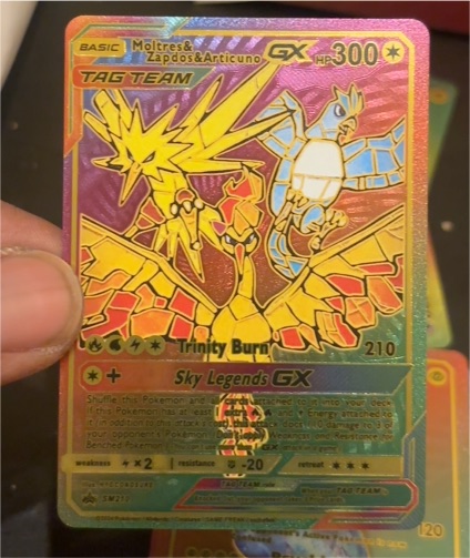 Pokemon TCG 2021 SM210 Moltres & Zapdos & Articuno GX Tag Team — front