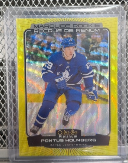 2022-23 O-Pee-Chee Platinum #265 Pontus Holmberg Neon Yellow Surge — front