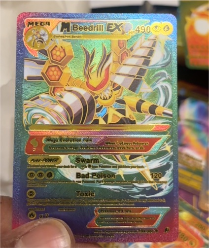 Mega Beedrill EX HP490 Fan Art Pokemon Card — front