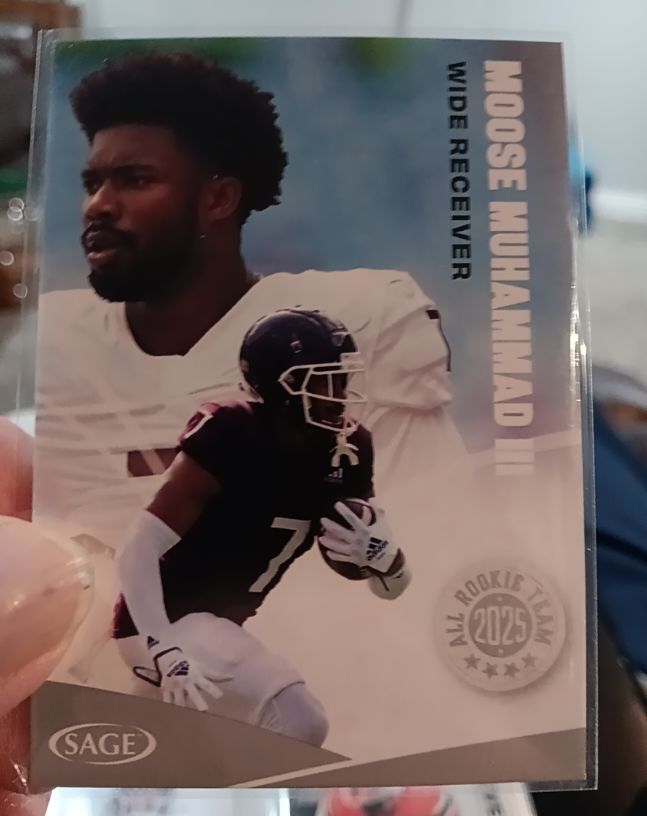 2025 Sage Football All Rookie Team #157 Moose Muhammad III — front