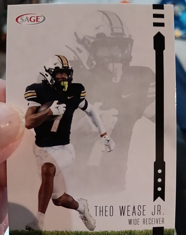 2025 SAGE Low Series Football #Theo Wease Jr. — front