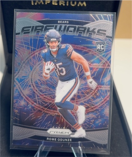 2024 Panini Prizm Fireworks #19 Rome Odunze — front