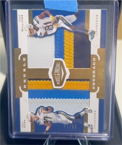 2021 Panini Donruss Contenders Double Coverage Mike Williams Joey Bosa #DC-MW — front