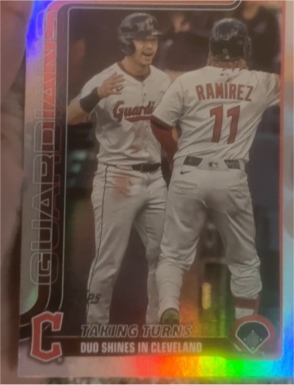 2025 Topps Update #US26 Taking Turns (José Ramírez / Steven Kwan) — front