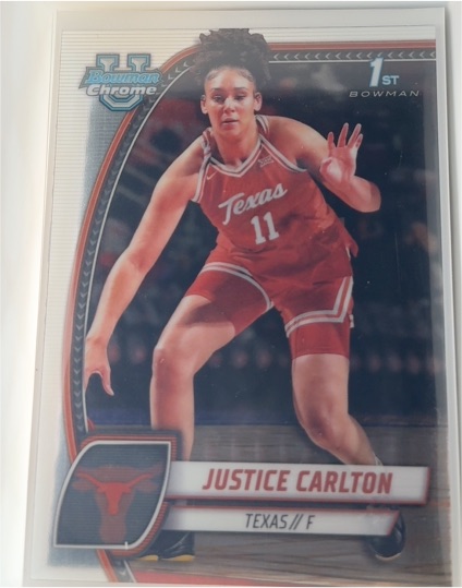 2024-25 Bowman Chrome University #38 Justice Carlton — front