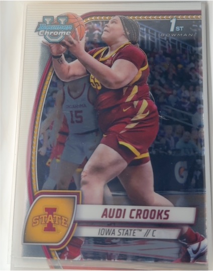 2024-25 Bowman University Chrome #9 Audi Crooks — front