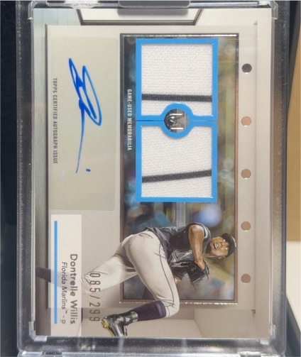 2024 Topps Museum Collection #SWDRA-DW Dontrelle Willis Dual Relic Auto /299 — front
