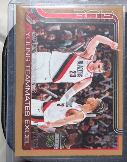 2025-26 Topps #289 Rip City Duo Shines: Young Teammates Excel — front