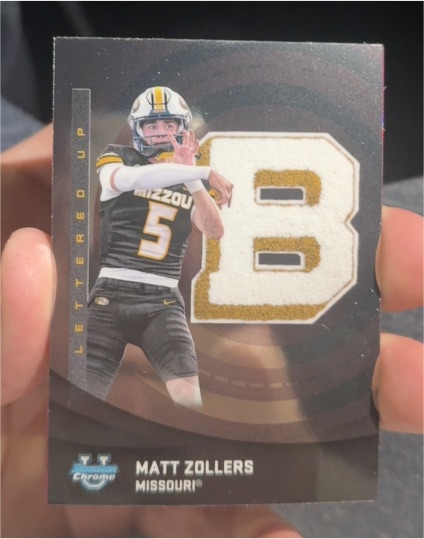 2025 Bowman University Chrome #LU-19 Matt Zollers Lettered Up — front
