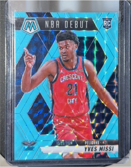 2024-25 Panini Mosaic #255 Yves Missi NBA Debut Rookie Card — front