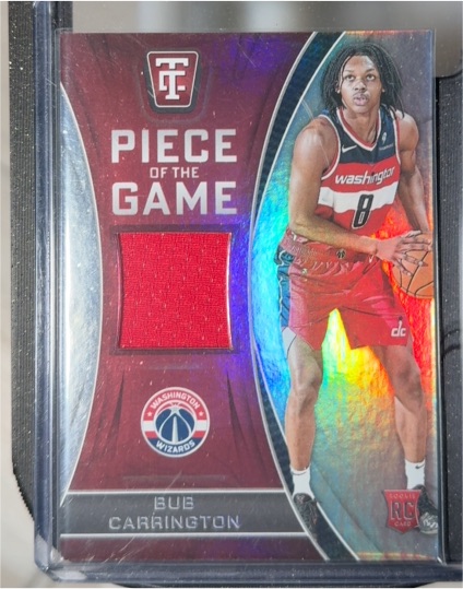 2024-25 Panini Totally Certified Piece of the Game #POG-BCG Bub Carrington — front