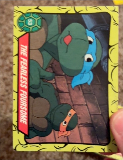 1989 Topps Teenage Mutant Ninja Turtles #53 The Fearless Foursome — front