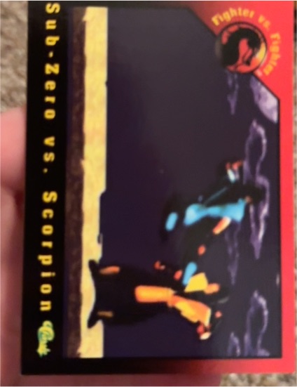 1994 Classic Mortal Kombat Series 1 #83 Sub-Zero vs. Scorpion — front