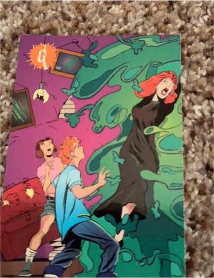 1996 Topps Goosebumps #9 Sarabeth Sucked In — front