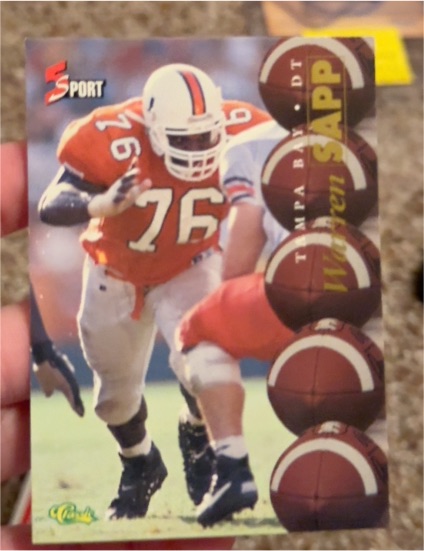 1995 Classic 5 Sport #54 Warren Sapp — front