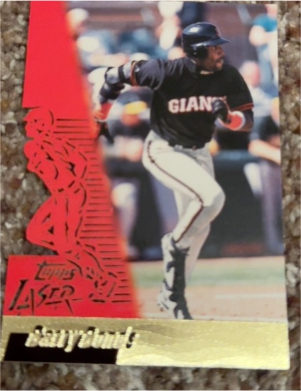 1996 Topps Laser #37 Barry Bonds — front