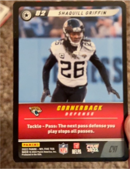 2022 Panini NFL Five TCG #C41 Shaquill Griffin — front