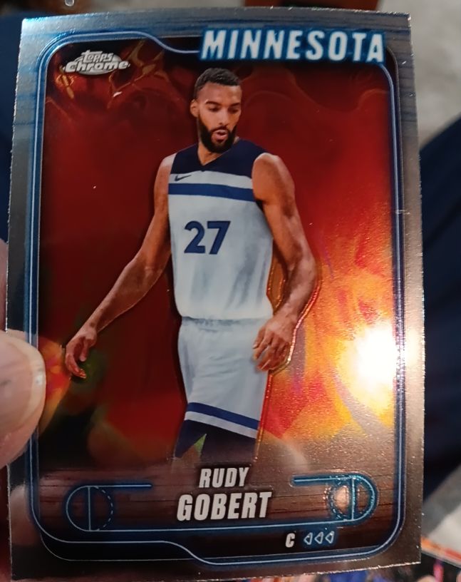 2024-25 Topps Chrome #90 Rudy Gobert — front