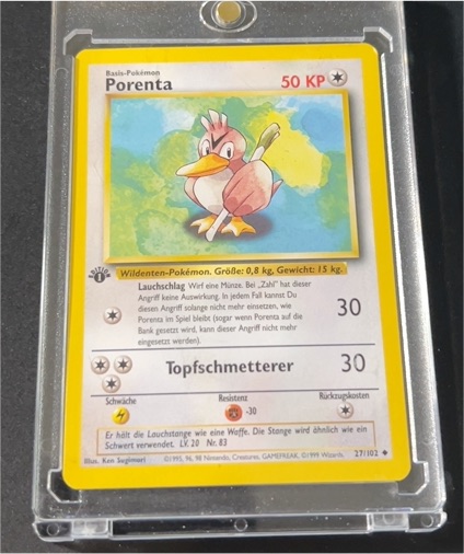 1999 Pokémon #27 Porenta — front