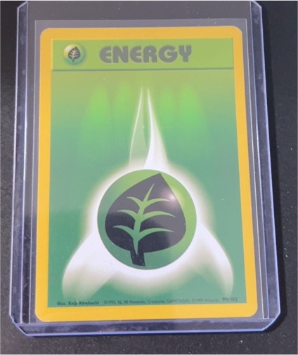 1999 Pokémon #99 Grass Energy Base Set — front