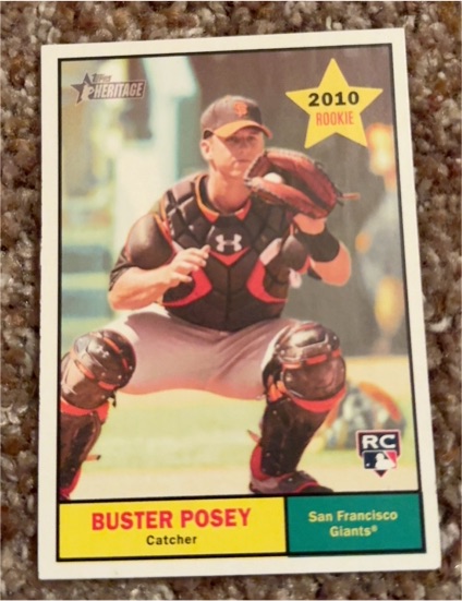 2010 Topps Heritage #114 Buster Posey — front