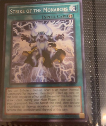 2016 Yu-Gi-Oh! Emperor of Darkness #SR01-EN028 Strike of the Monarchs — front