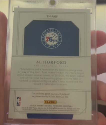 2019-20 Panini National Treasures Basketball #TH-AHF Al Horford — front