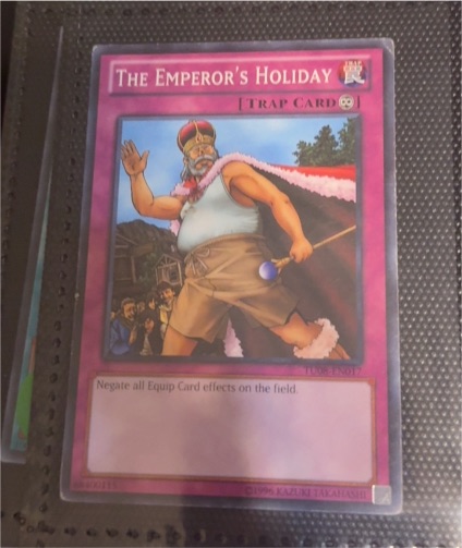 1996 Yu-Gi-Oh! LON-087 The Emperor's Holiday — front