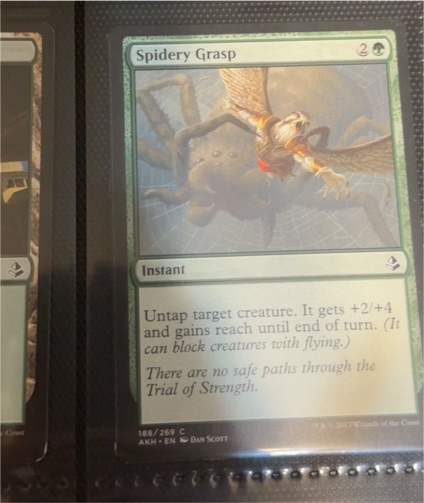 2017 Magic the Gathering Amonkhet #188 Spidery Grasp — front