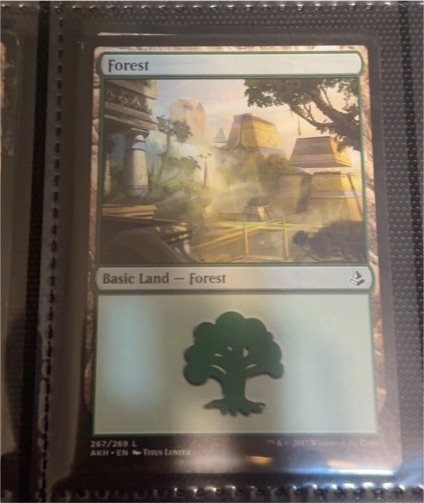 2017 Magic: The Gathering Amonkhet #267 Forest — front