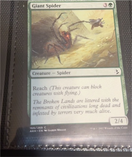 2017 Magic: The Gathering #166 Giant Spider — front