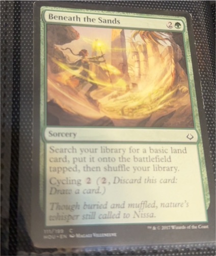 2017 Magic: The Gathering Hour of Devastation #111 Beneath the Sands — front