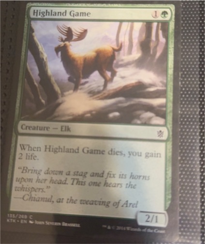 2014 Khans of Tarkir #135 Highland Game — front