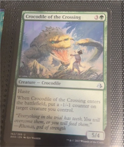 2017 Magic The Gathering #162 Crocodile of the Crossing — front