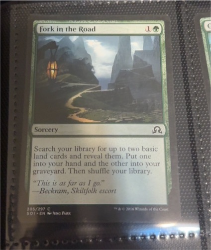 2016 Magic: The Gathering Shadows over Innistrad #205 Fork in the Road — front