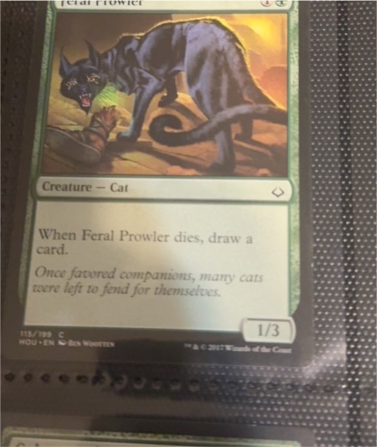 2017 Magic: The Gathering #155 Feral Prowler — front