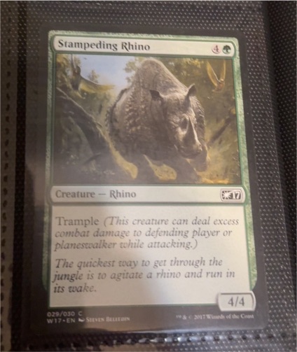 2017 Magic: The Gathering #029 Stampeding Rhino — front