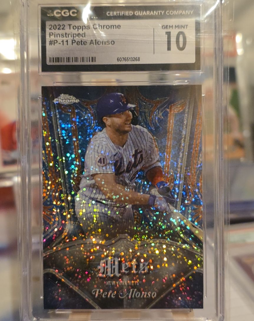 2022 Topps Chrome Pinstriped #P-11 Pete Alonso — front