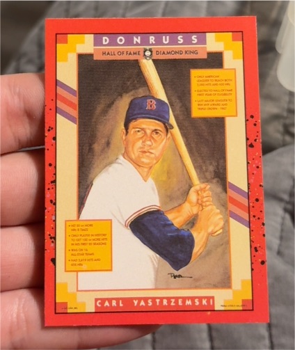 1989 Donruss Hall of Fame Diamond King #588 Carl Yastrzemski — front
