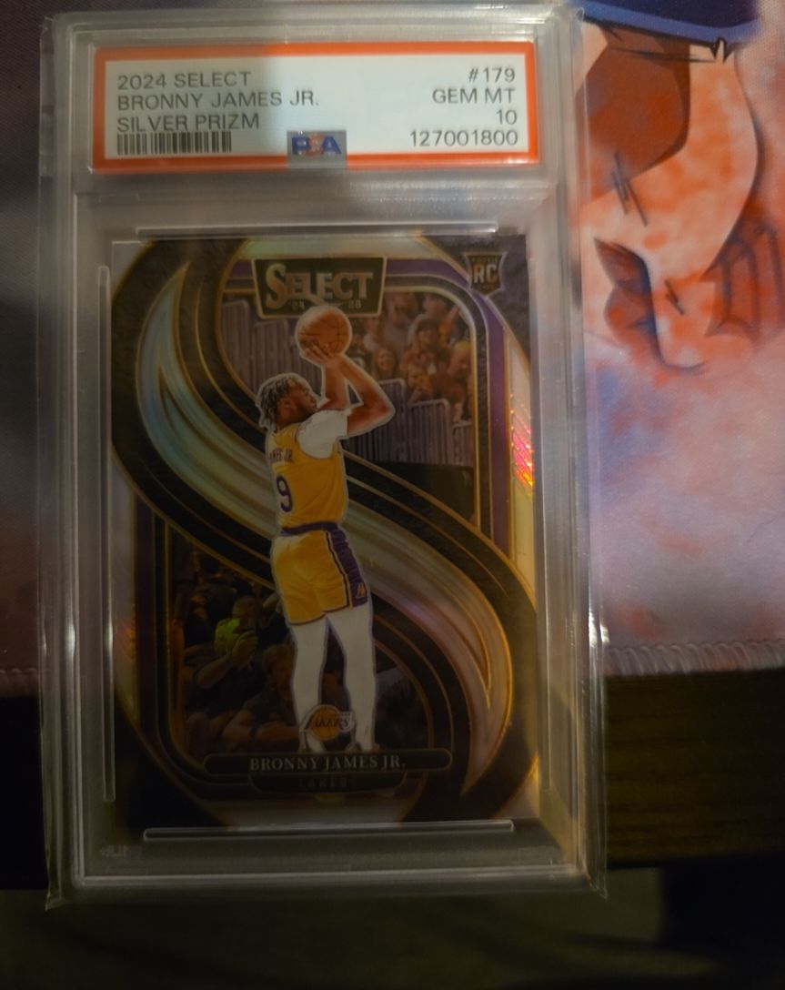 2024 Panini Select #179 Bronny James Jr. Silver Prizm — front