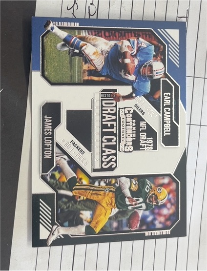 2024 Panini Contenders #2 Historic Draft Class Earl Campbell/James Lofton — front