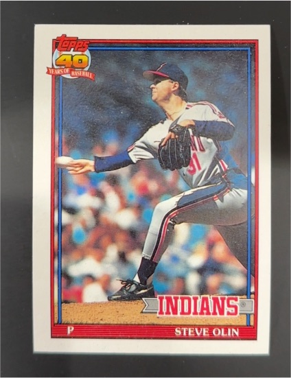 1991 Topps #696a Steve Olin — front