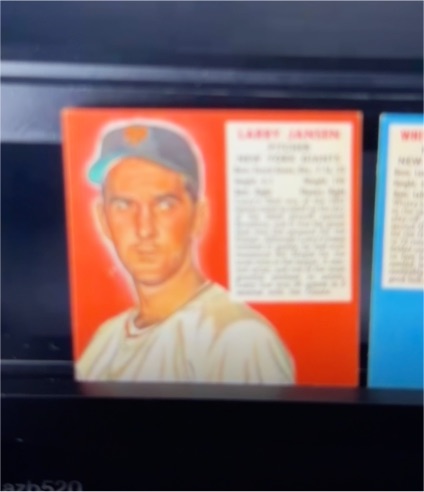 1952 Red Man Tobacco #10 Larry Jansen — front