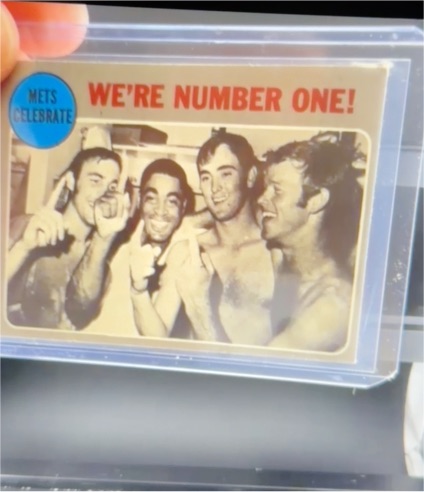 1970 Topps #198 Nolan Ryan Mets Celebrate We're Number One — front