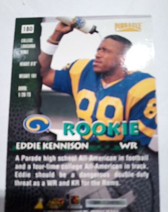 1995 Pinnacle #180 Eddie Kennison Rookie — front