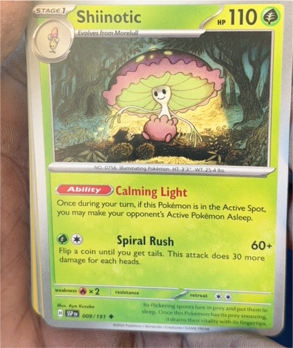 2024 Pokémon SV08 Surging Sparks #009 Shiinotic — front